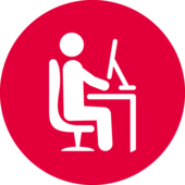 Icon moderne Büroausstattung