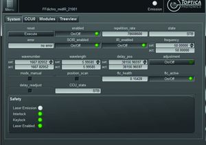 TOPTICA AG - FemtoFiber dichro midIR: TOPAS graphic user interface (included) enables full computer control.